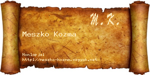 Meszko Kozma névjegykártya